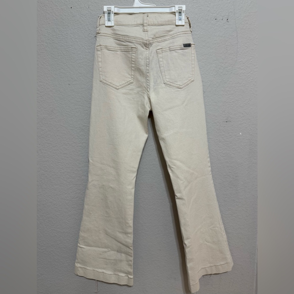 Joe's Jeans Cream Flare High-Rise Wide Leg